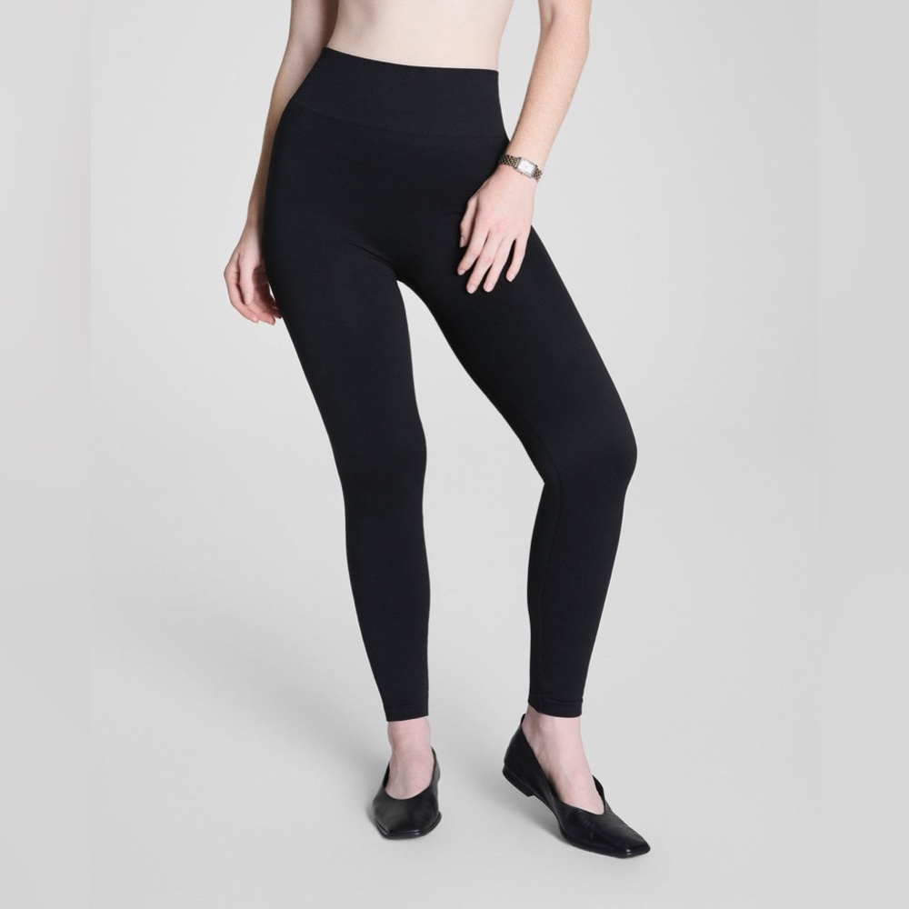 Spanx Women’s Ribbed Knit Legging all black Size XL